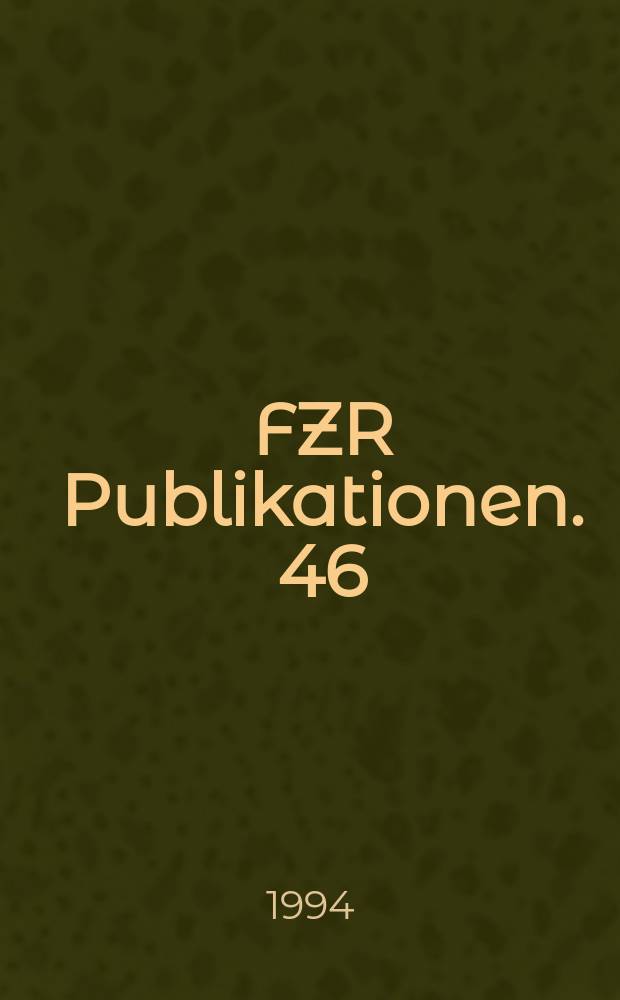 FZR [Publikationen]. 46 : Recherche zu Gruppendatenbibliotheken f&uuml;r die Anwendung des Programmes DYN3D auf Reaktoren vom Typ WWER