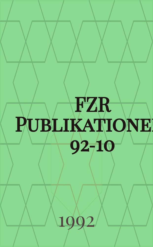 FZR [Publikationen]. 92-10 : ROSY - Rossendorfer Synchrotronstrahlungsquelle