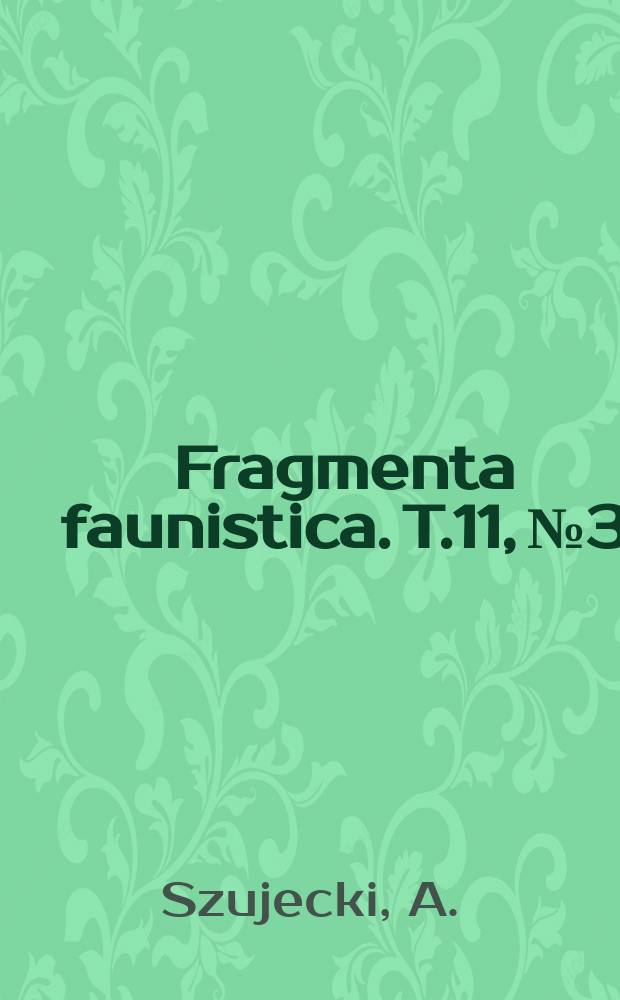 Fragmenta faunistica. T.11, №3 : Materiały do poznania Staphylinidae (Coleoptera) Polski