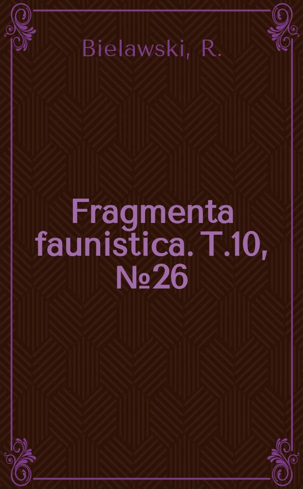 Fragmenta faunistica. T.10, №26 : Coccinelidae (Coleoptera) aus Vorderasien