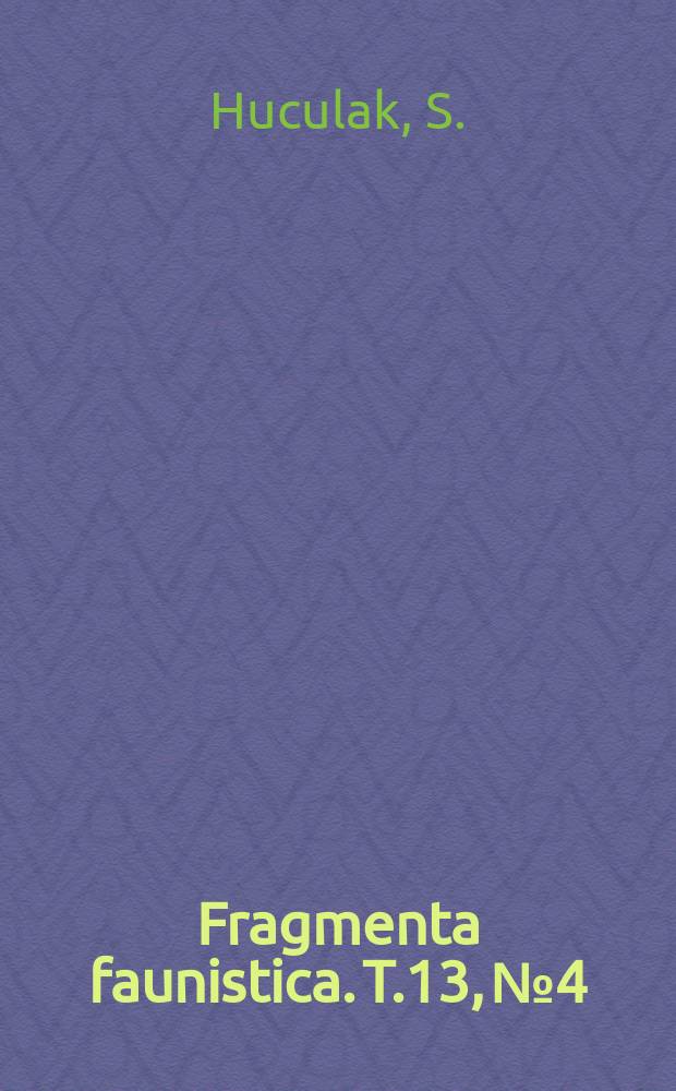 Fragmenta faunistica. T.13, №4 : Mszyce (Homoptera, Aphidodea) Pojezierza Mazurskiego