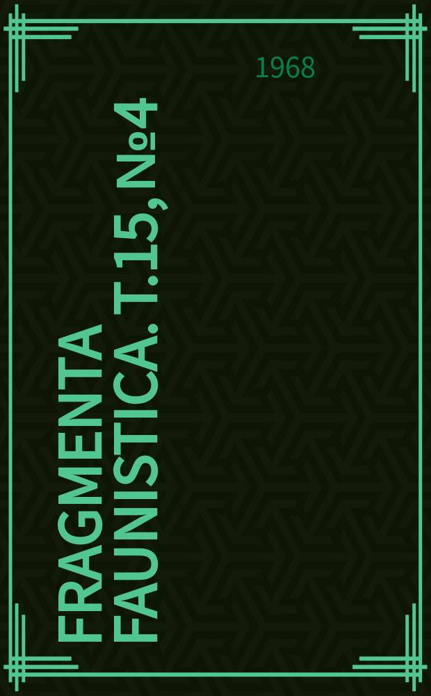 Fragmenta faunistica. T.15, №4 : Materialien zur Kenntnis der Syrphidae, Conopidae und Stratiomyidae (Diptera) der Mongolei und der angrenzenden Gebiete