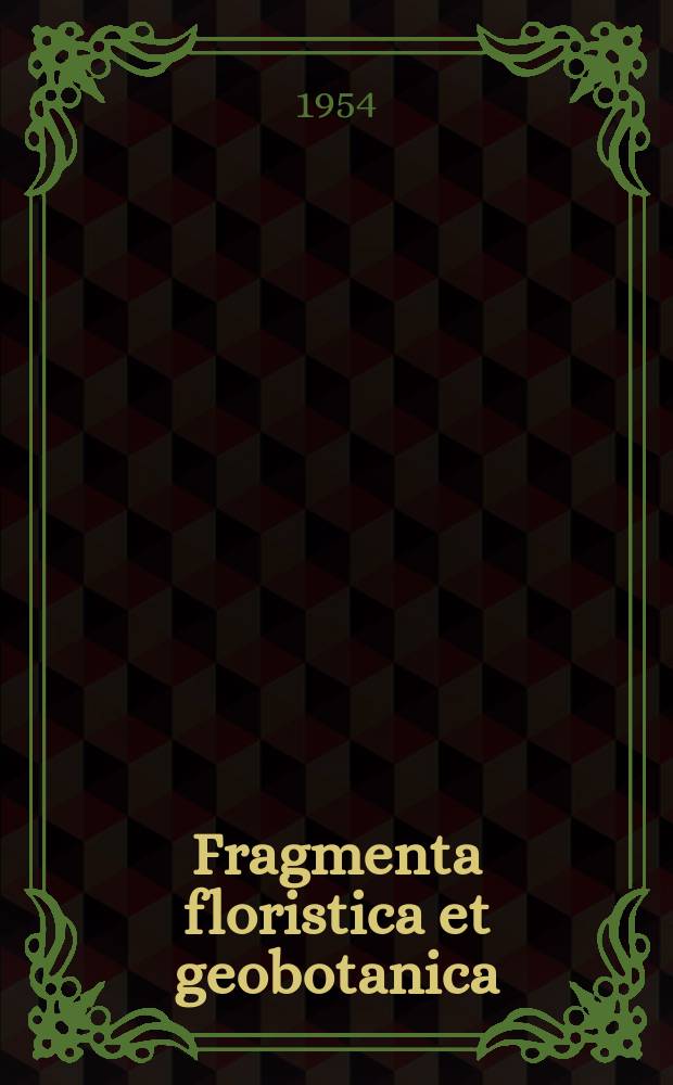 Fragmenta floristica et geobotanica