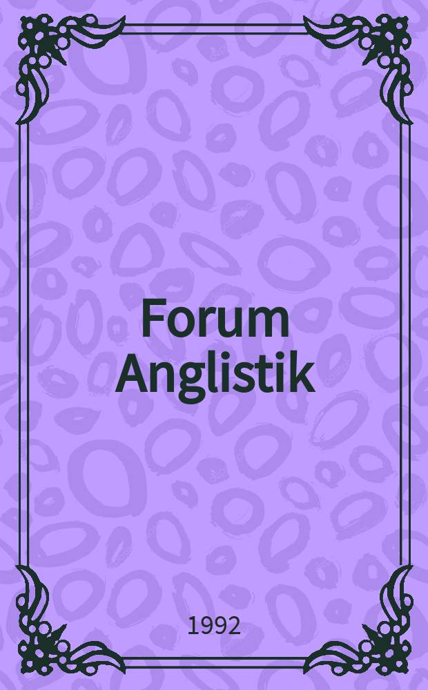 Forum Anglistik