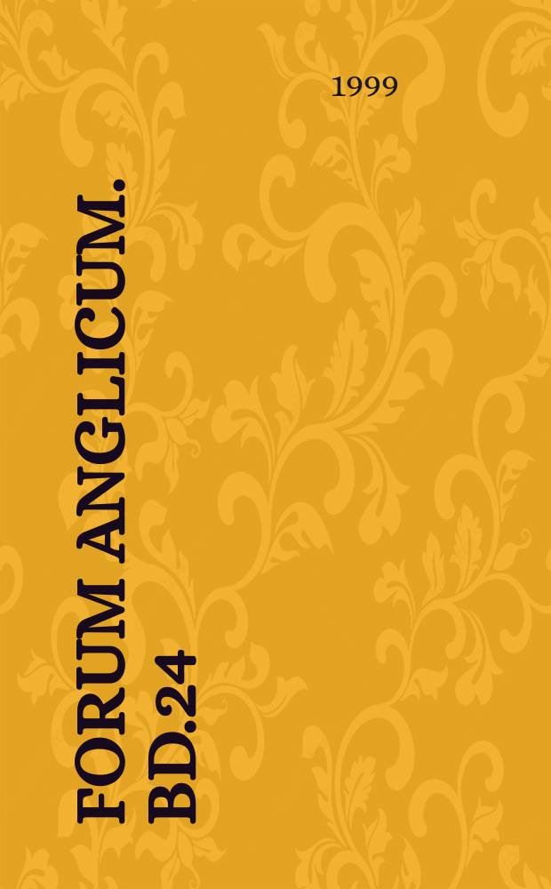 Forum Anglicum. Bd.24 : Studies in slang