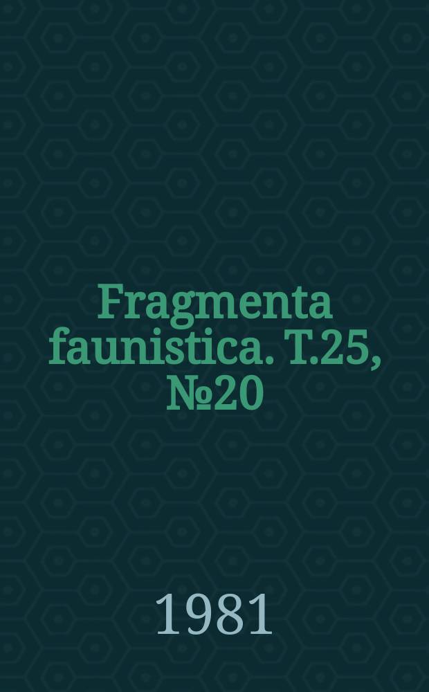 Fragmenta faunistica. T.25, №20 : Nowe dla fauny Polski gatunki mechowców ...