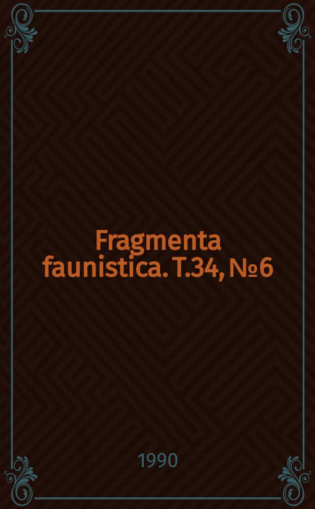 Fragmenta faunistica. T.34, №6/10 : Fauna of linden-oak-hornbeam (Tilio-Carpinetum) and thermophilous oak (Potentillo albae-Quercetum) forests of the Mazovian Lowland