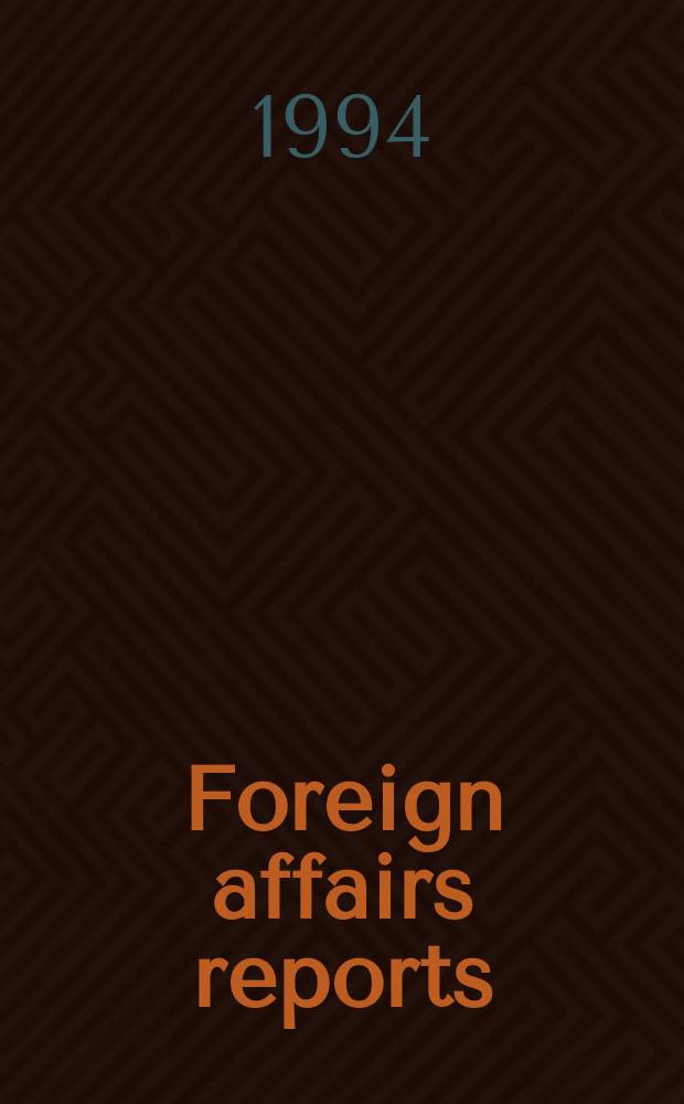Foreign affairs reports : Publ. by the Indian council of world affairs. Vol.43, №9/10 : Asian community in Britain