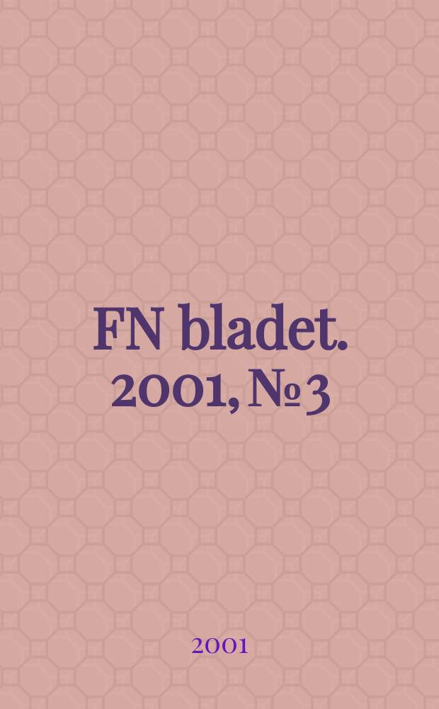 FN bladet. 2001, №3