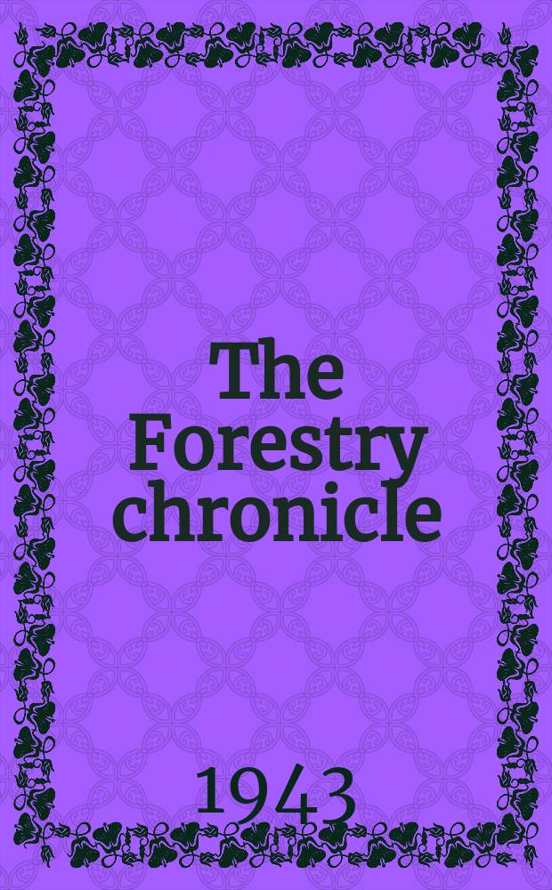 The Forestry chronicle