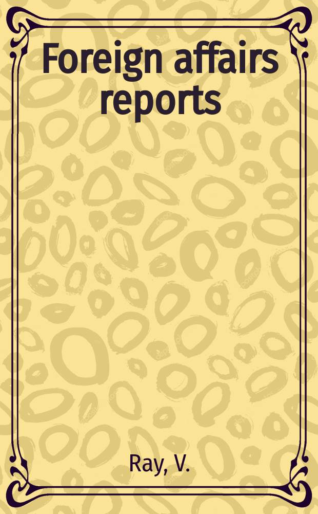 Foreign affairs reports : Publ. by the Indian council of world affairs. Vol.27, №9 : A new scramble for Africa?