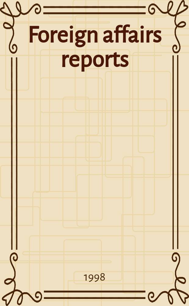 Foreign affairs reports : Publ. by the Indian council of world affairs. Vol.47, №9/10 : US bans on exports to India for...