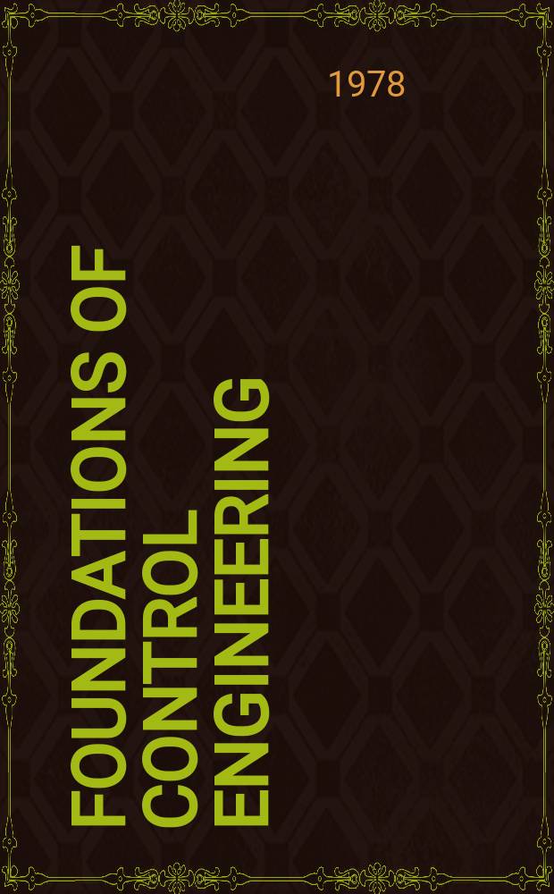 Foundations of control engineering