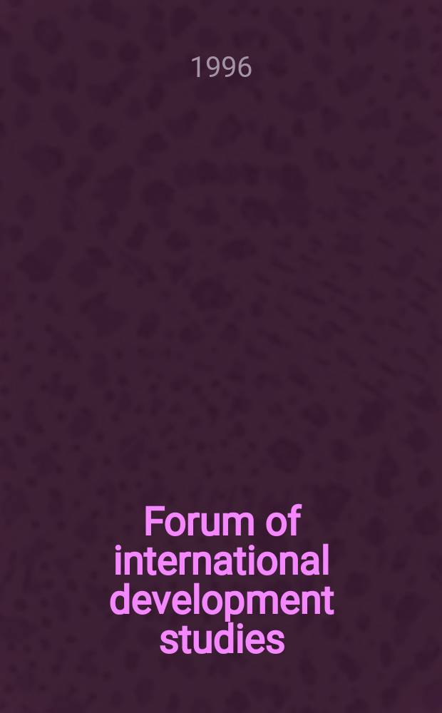 Forum of international development studies