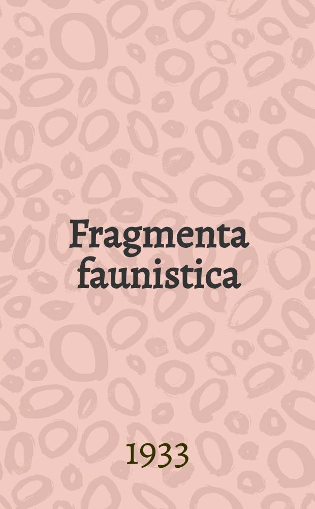 Fragmenta faunistica