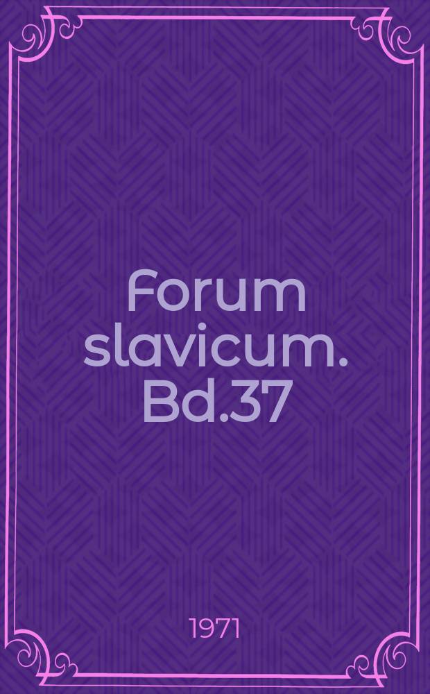 Forum slavicum. Bd.37 : Die Werke des Metropoliten ...
