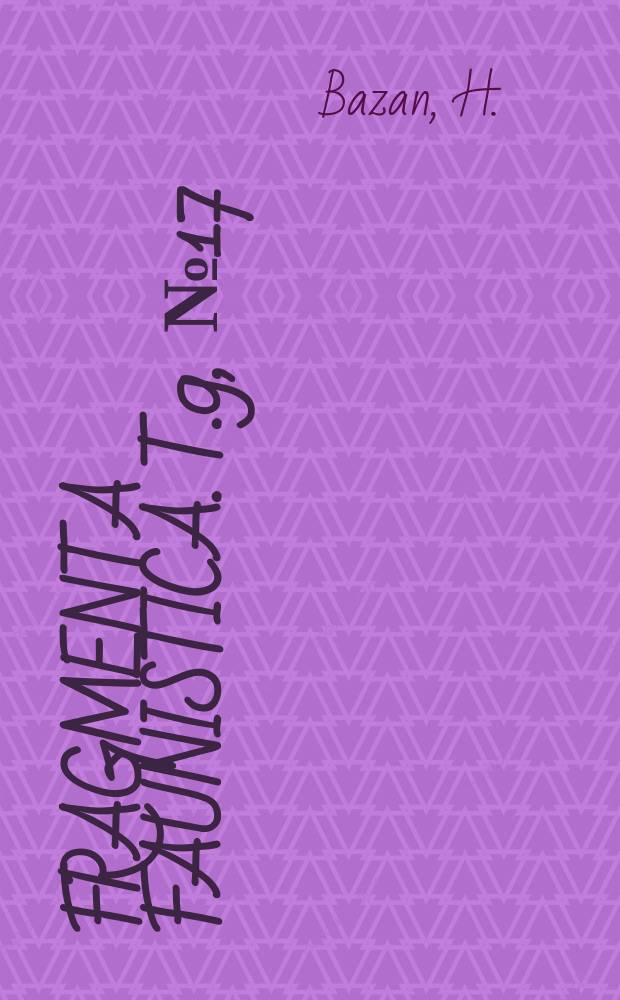 Fragmenta faunistica. T.9, №17 : Nowe obserwacjenae wymoczkiem Opercularia clepsinis Popow (Peritricha)