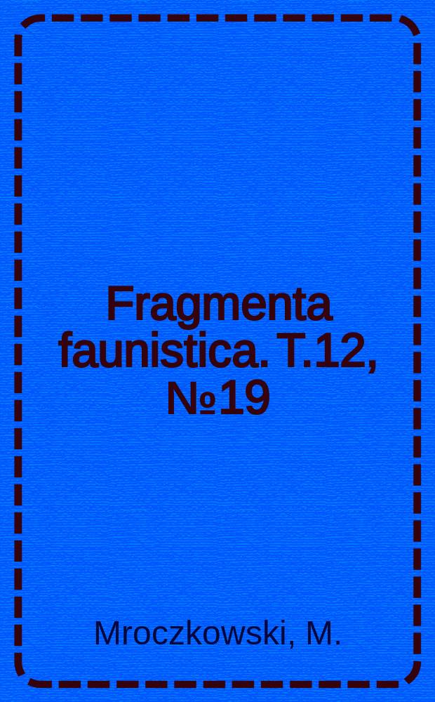 Fragmenta faunistica. T.12, №19 : Silphidae and Dermestidae (Coleotera) collected in Mongolia by Polish zoologists in the years 1959 - 1964