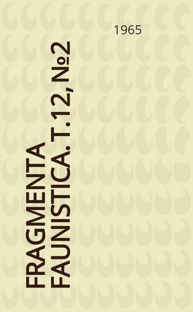 Fragmenta faunistica. T.12, №2 : Materiały dotyczące zmienności geograficznej i ekologicznej Gobio gobio (L) w Polsce