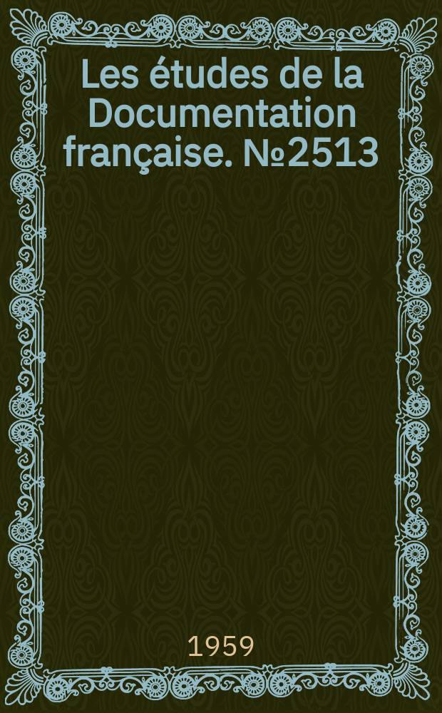 Les études de la Documentation française. №2513 : La Slovaquie dans la République Populaire Tchécoslovaque