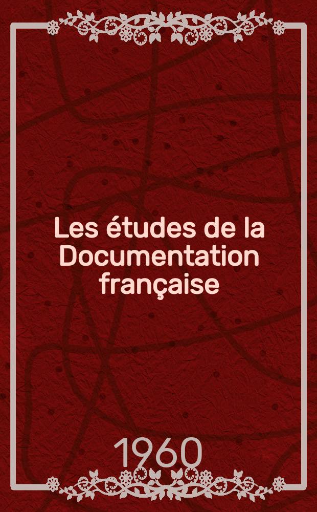 Les études de la Documentation française : Les Conseil ouvriers yougoslaves