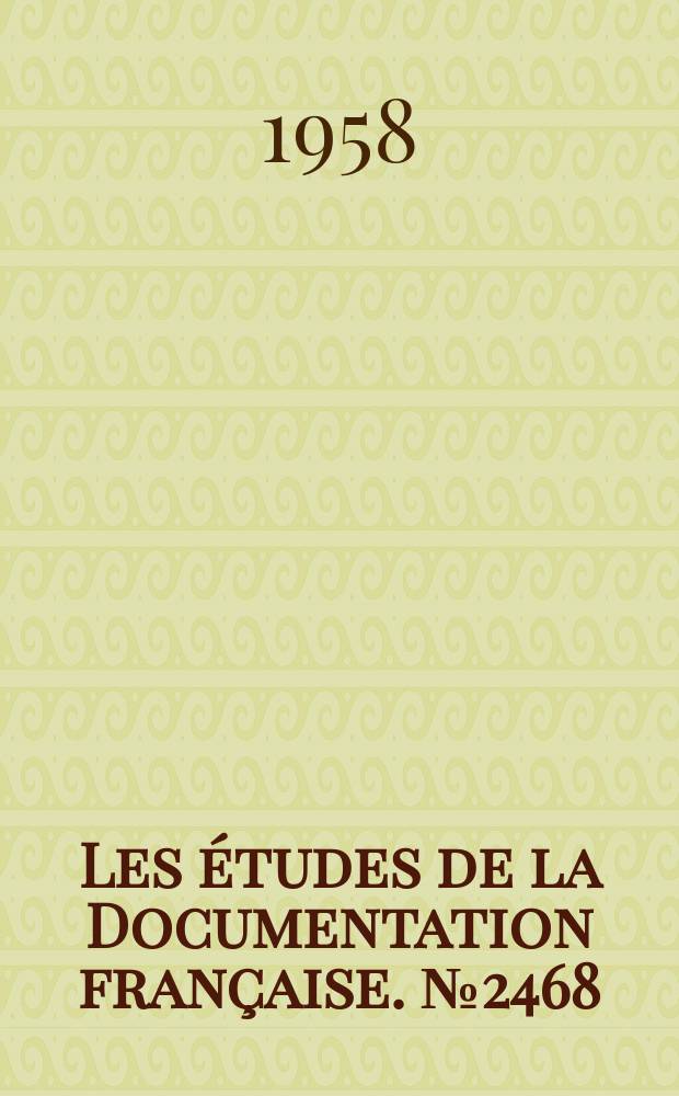 Les études de la Documentation française. №2468 : Les Industries françaises de l'optique et des instruments optiques de précision