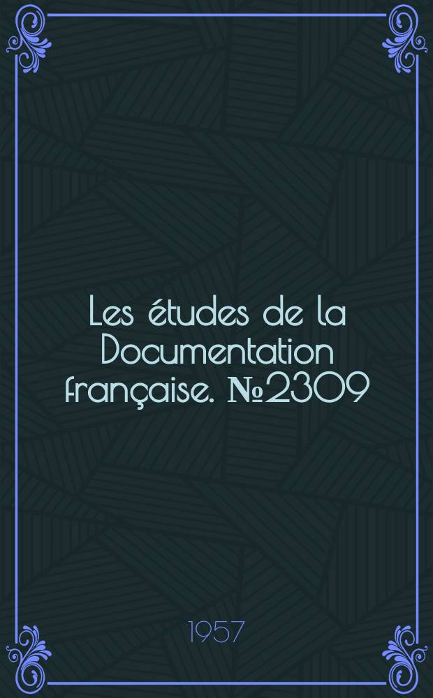 Les études de la Documentation française. №2309 : Bilan et orientation de la lutte contre l'alcoolisme en France