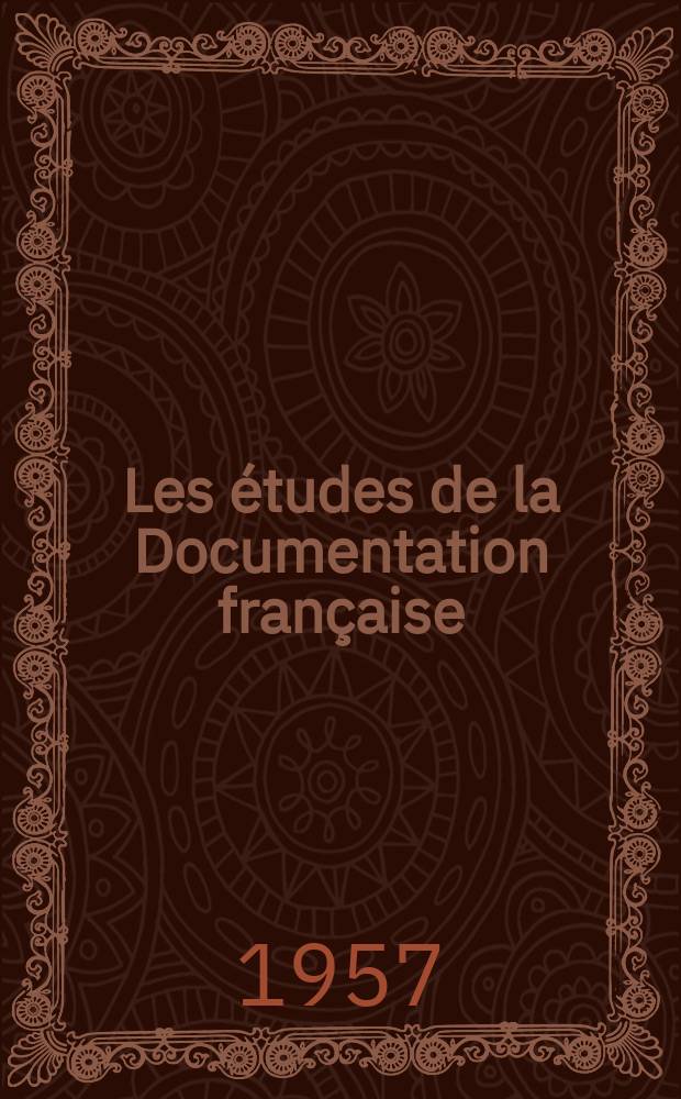 Les études de la Documentation française : Aperçu sur le travail féminin en U.R.S.S.