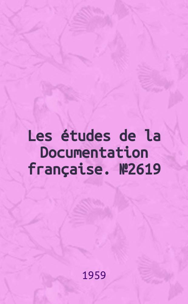 Les études de la Documentation française. №2619 : Enquête sur les problèmes de la jeunesse en Grande-Bretagne