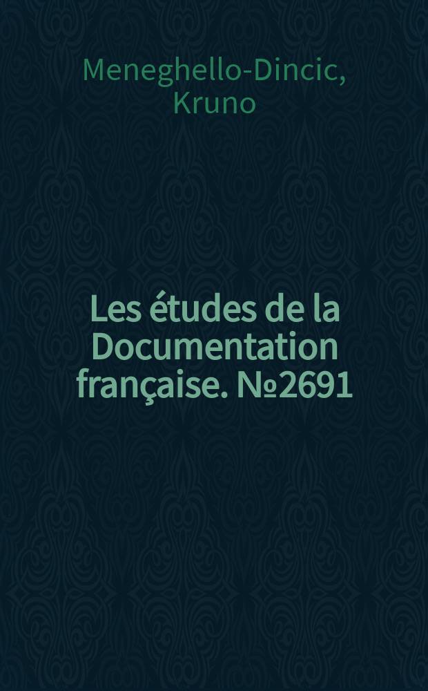 Les études de la Documentation française. №2691 : Les Syndicats yougoslaves