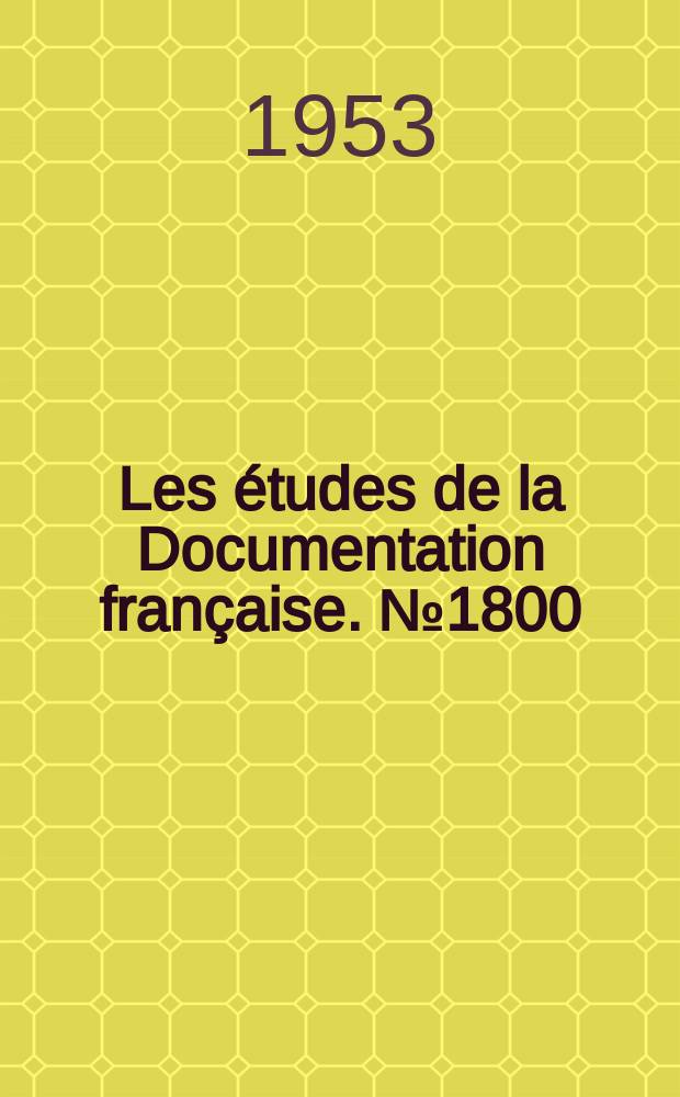 Les études de la Documentation française. № 1800 : La Situation économique et sociale de Madagascar