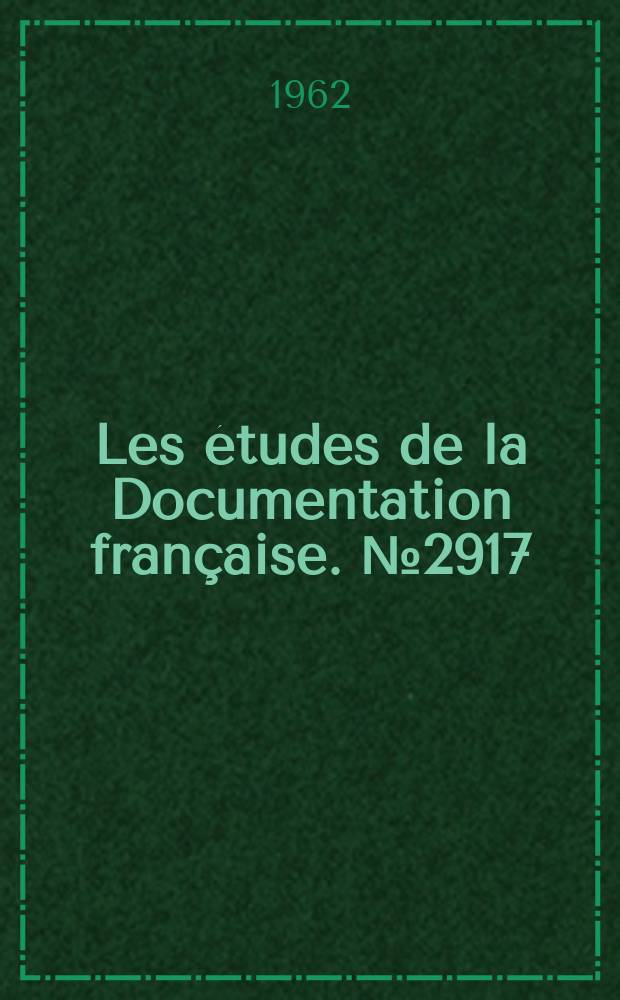 Les études de la Documentation française. №2917 : Le Programme économique Norvégien (1962 - 1965)