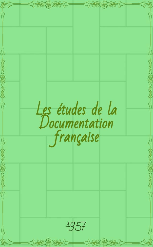 Les études de la Documentation française : La législation sociale en Allemagne fédérale