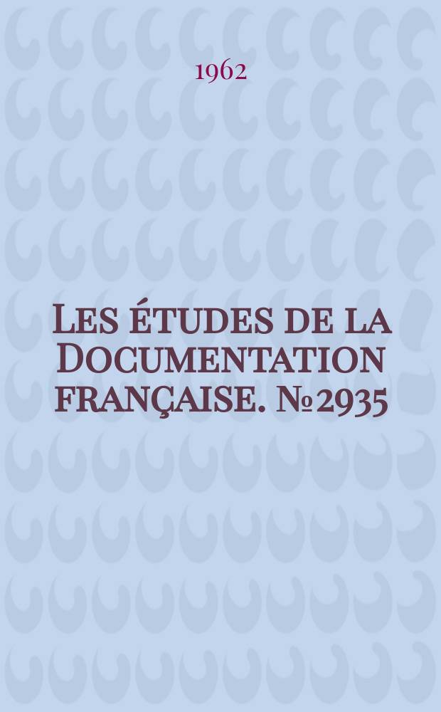 Les études de la Documentation française. №2935 : La Planification de l'enseignement en France