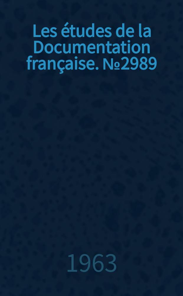 Les &eacute;tudes de la Documentation fran&ccedil;aise. №2989 : Constitution de la R&eacute;publique D&eacute;mocratique du VietNam (31 d&eacute;c. 1959)