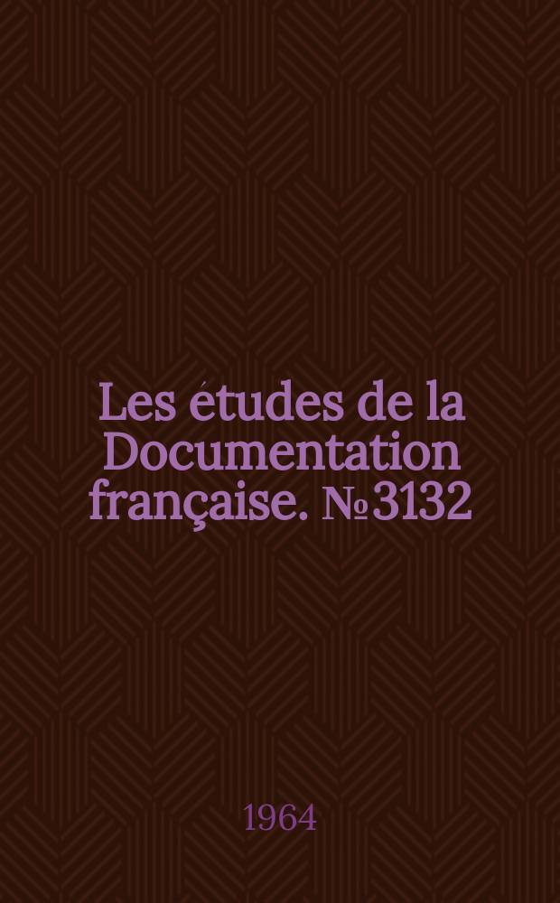 Les études de la Documentation française. №3132 : Constitution de la République de Somalie (1er juillet 1960)