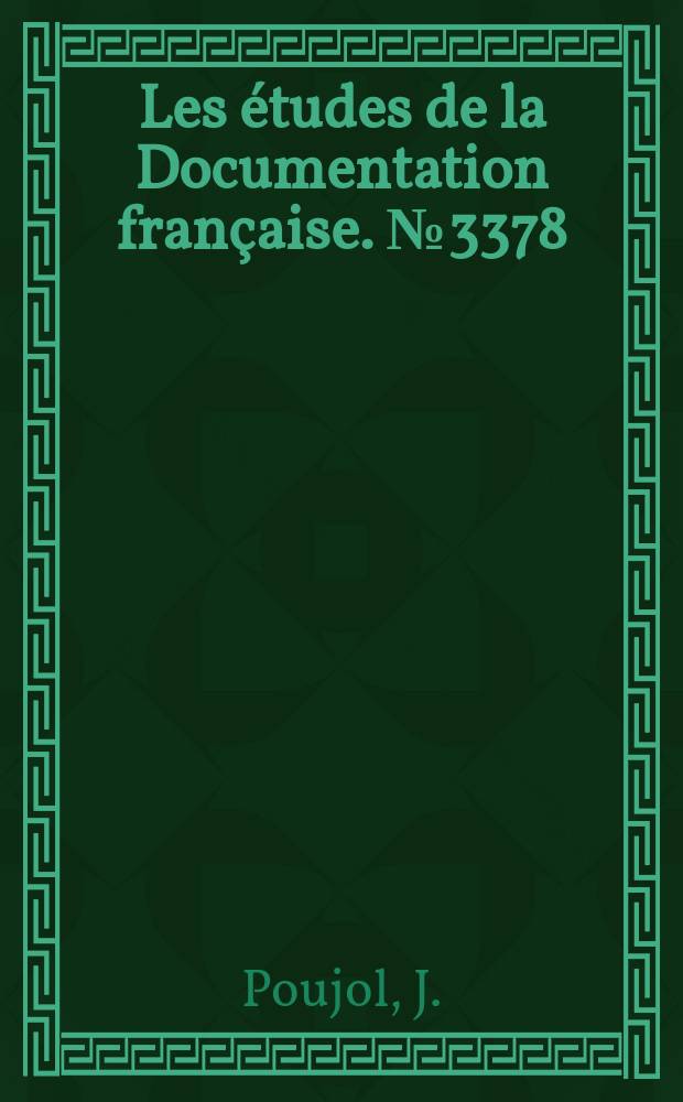 Les &eacute;tudes de la Documentation fran&ccedil;aise. №3378 : L'enseignement sup&eacute;rieur aux &Eacute;tats-Unis