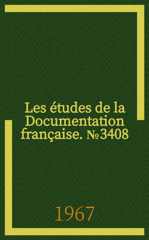 Les études de la Documentation française. №3408 : La commercialisation du poisson en France