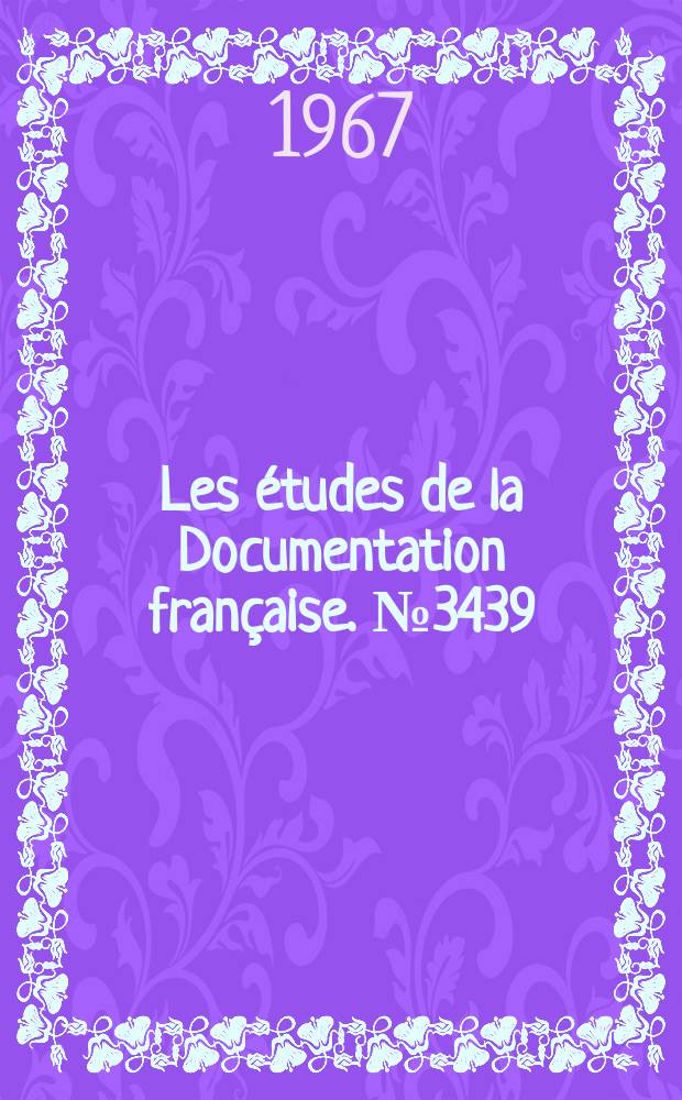 Les études de la Documentation française. №3439/3440 : La Réforme agraire