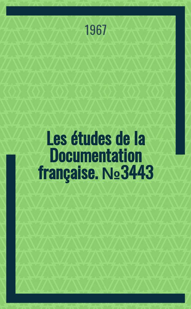 Les études de la Documentation française. №3443 : L'Enseignement au Danemark