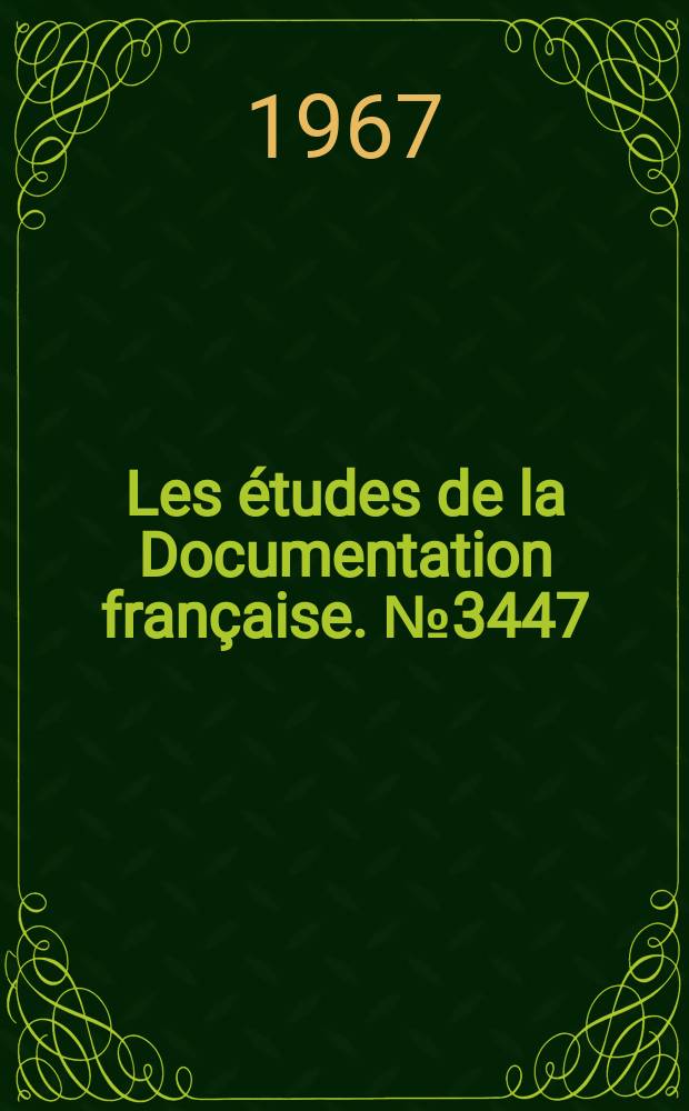 Les études de la Documentation française. №3447 : Forêts et bois tropicaux d'Afrique