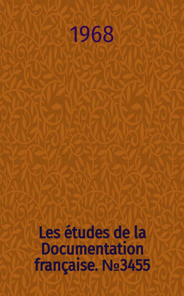 Les études de la Documentation française. №3455 : Le Rapport économique Britannique pour 1966