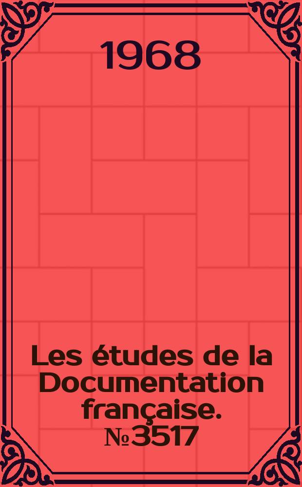 Les études de la Documentation française. №3517/3518 : Paris