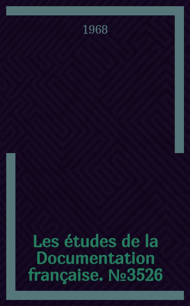 Les études de la Documentation française. №3526 : L'Organisation mondiale de la santé