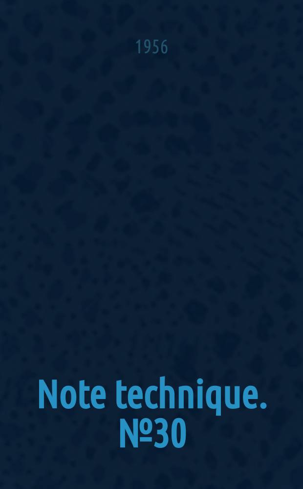 Note technique. №30 : Structure asymptotique des ondes progressives comportant des fronts raides
