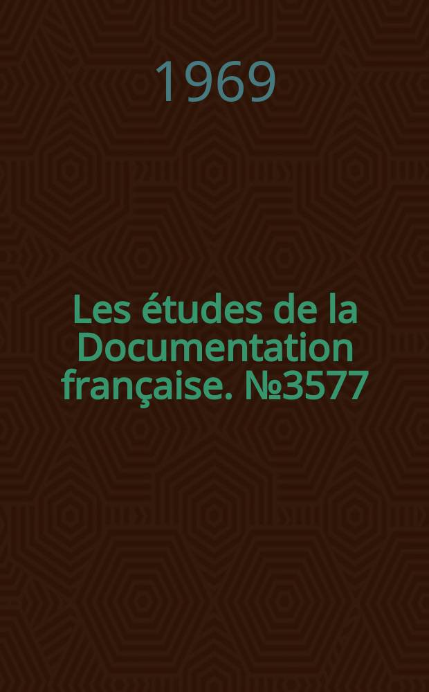 Les études de la Documentation française. №3577 : Les étudiants en France