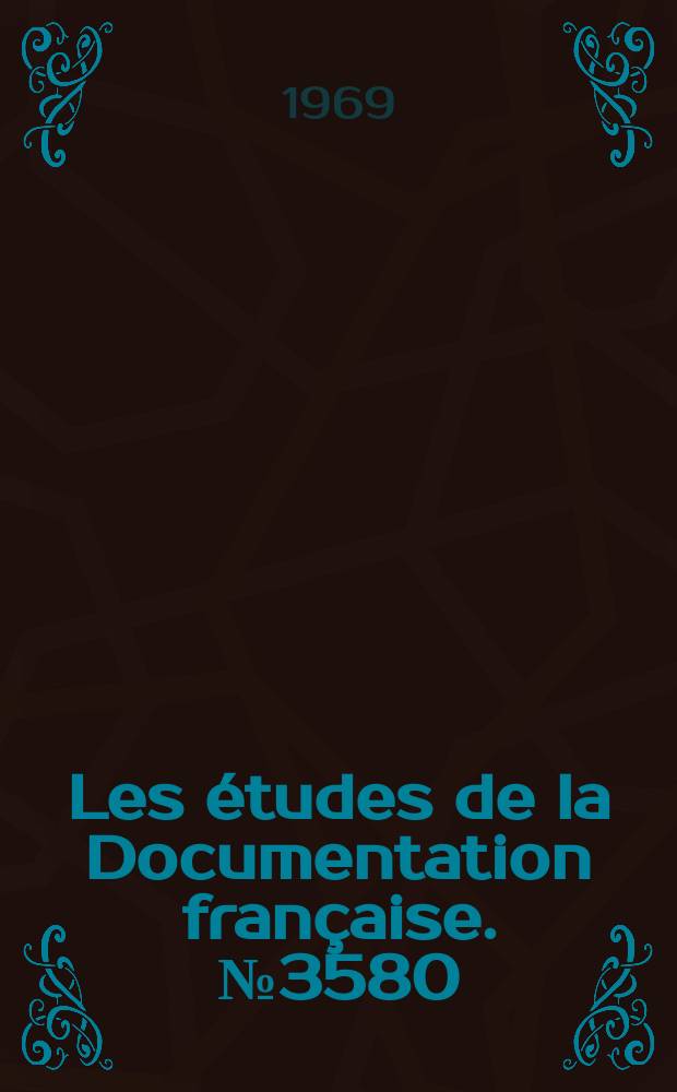 Les études de la Documentation française. №3580 : L'Organisation de l'expansion du commerce extérieur de l'Italie 1960 - 1968