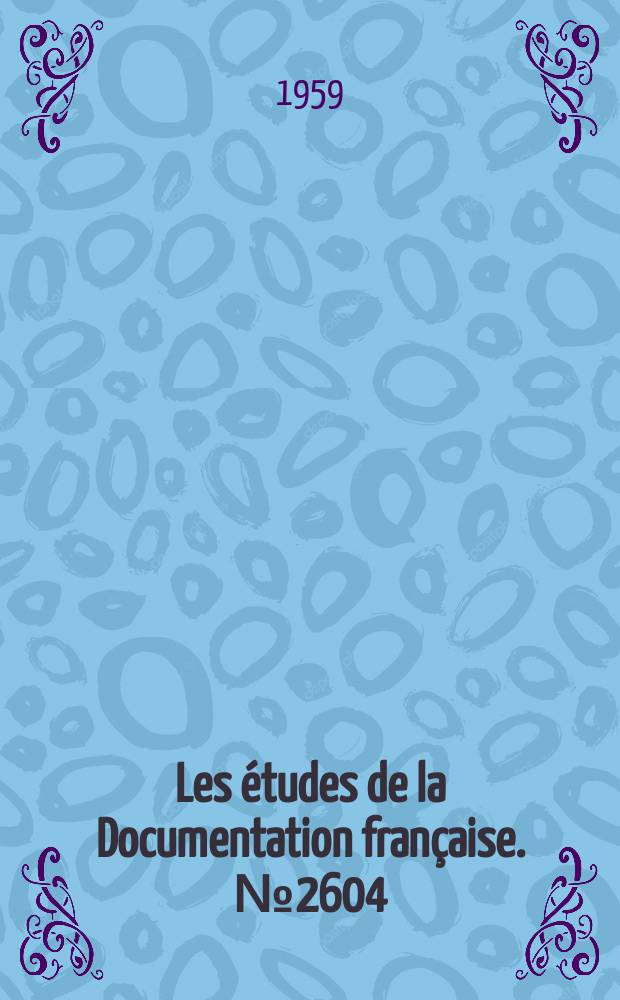 Les études de la Documentation française. №2604 : L'Agence Européenne de productivité