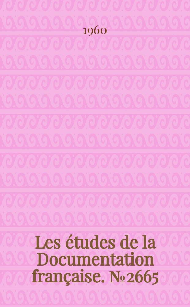 Les études de la Documentation française. №2665 : Le Livre Blanc britannique de 1960 sur la défense nationale