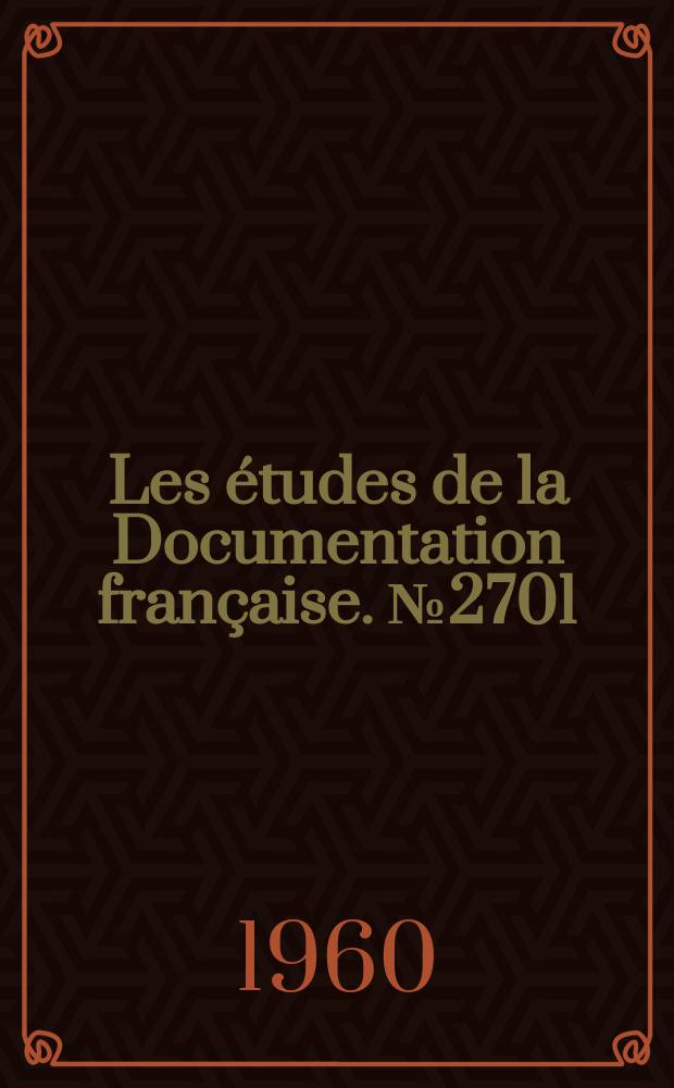 Les études de la Documentation française. №2701 : L'Organisation de l'expansion du commerce extérieur en Italie